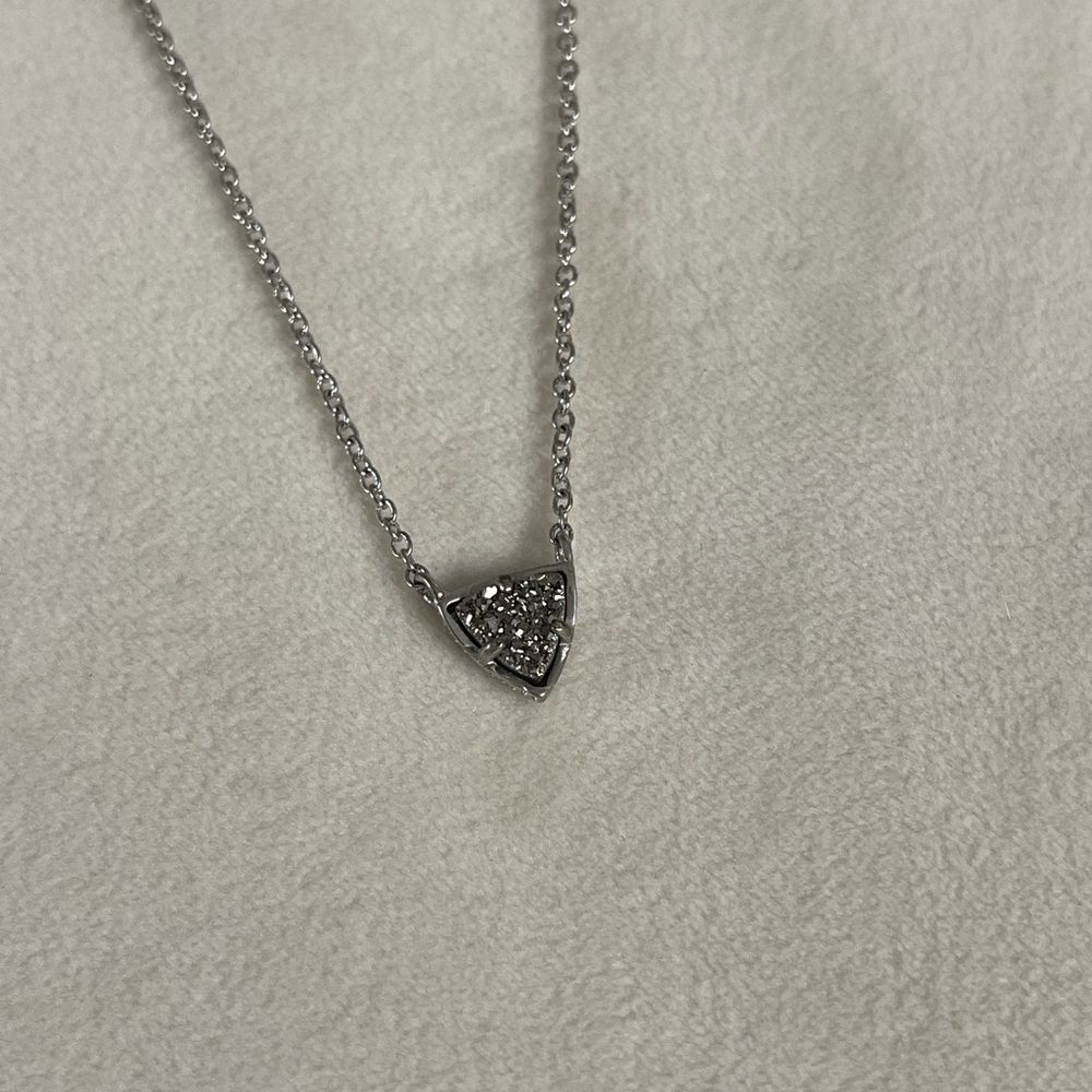 Kendra Scott Platinum Drusy Perry Necklace